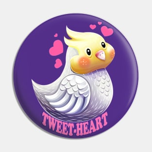 Tweetheart cute bird pun Pin