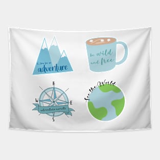 Travel Aesthetic Pack Tapestry