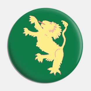 Bright Heraldic Lion Pin