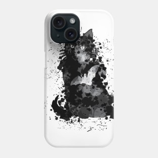 Black cat halloween design Phone Case