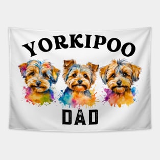 Yorkipoo Dad Watercolor Tapestry