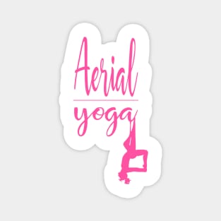 Aerial Yoga Woman Figure Pink Design Magnet