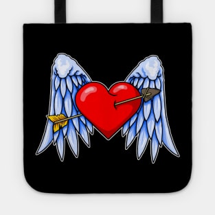 Heart with Wings Tattoo Tote