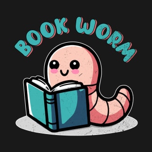 Book Worm! Kawaii Worm Reading A Book T-Shirt