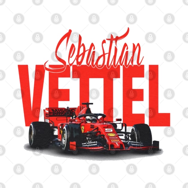 Sebastian Vettel Racing Car by lavonneroberson