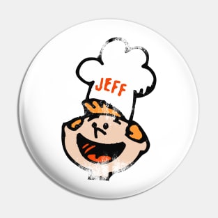 Jeff - Retro Burger Chef Mascot Pin