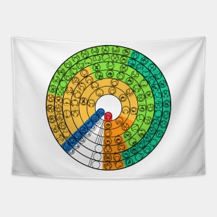 Gallifreyan Periodic Table of Elements, v.2 (light) Tapestry