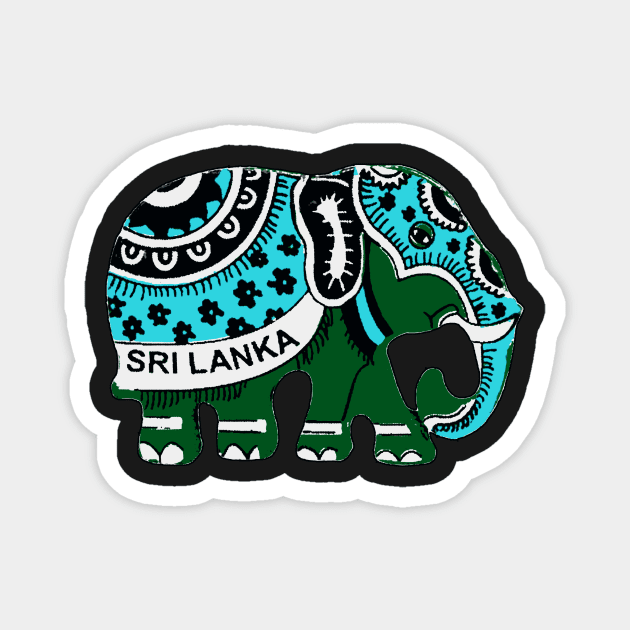 Sri Lanka Elephant Decal Magnet by zsonn