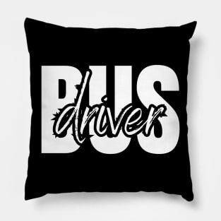 Minimalist typography bus driver design Pillow