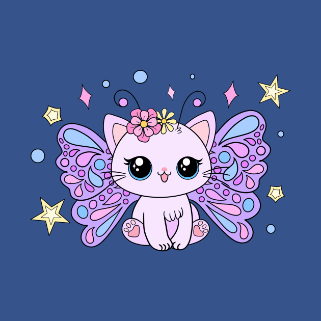 Kawaii Kitty Cat Fairy by AlondraHanley