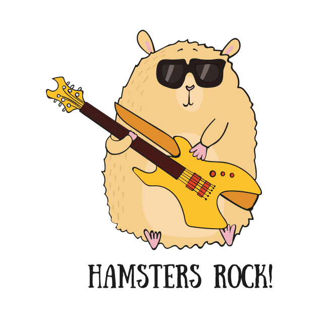 Hamsters Rock, Funny Cute Pet Hamster by Dreamy Panda Designs