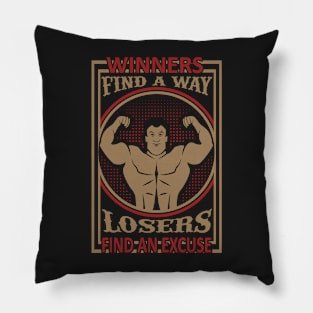 Winners find a way. Pillow