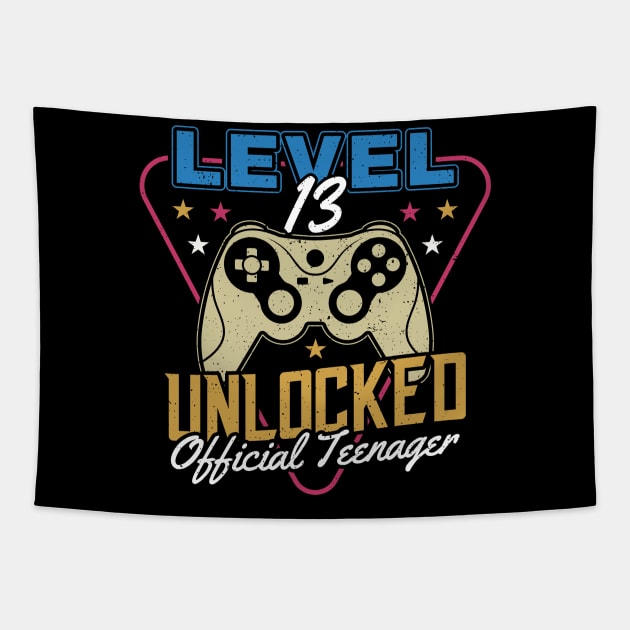 13 Unlocked Official Teenager 13th Birthday Level Tapestry by aneisha