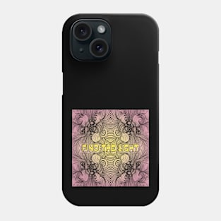 Find the Light Fractal, Pink and Black Phone Case