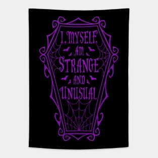 Gothic Coffin Quote Tapestry