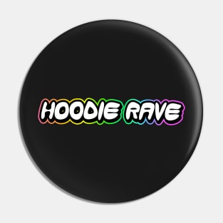 Hoodie Rave Rainbow Outline Inverted One-Liner Pin