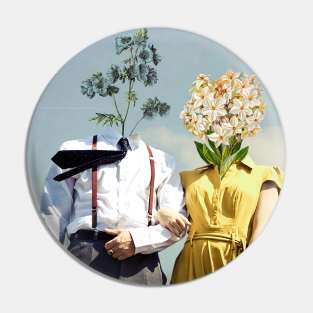 Love In The Open Air - Surreal/Collage Art Pin