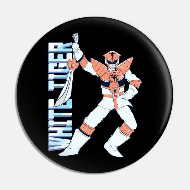 DBZ x MMPR Mashup: White Tiger Pin by Hojyn