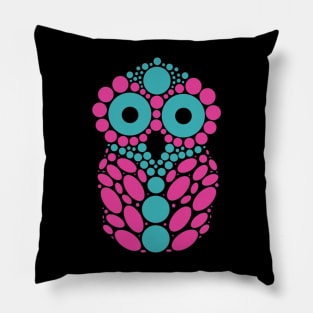 Pink and Blue Owl Pillow