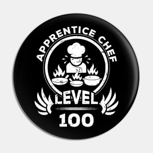 Level 100 Apprentice Chef Funny Cook Gift Pin