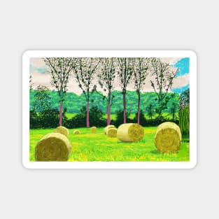 straw painting Magnet