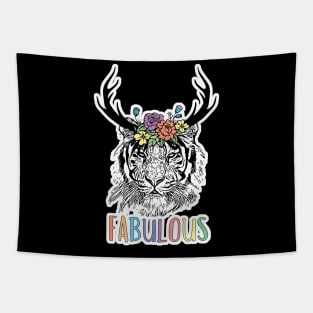 Fabulous Tiger Crown Tapestry