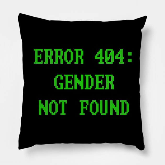 Gender Not Found Pillow by TomGrennell