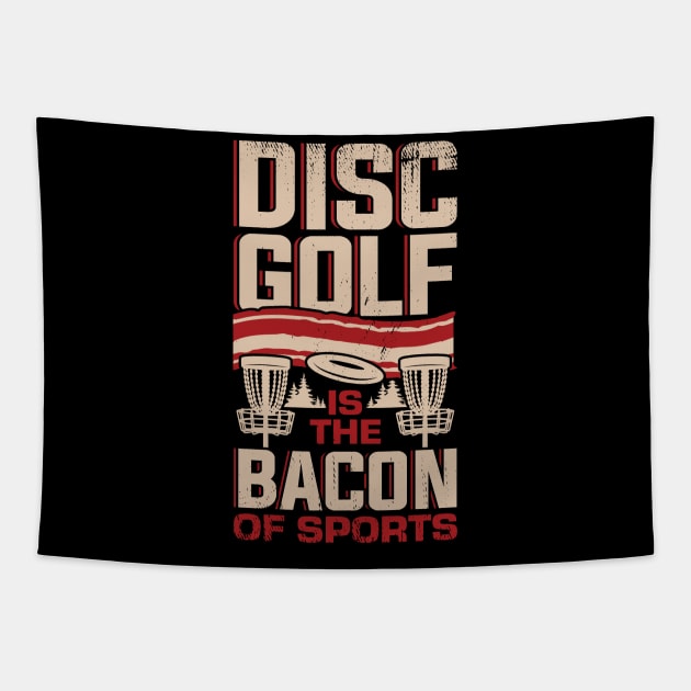 Funny Disc Golf Player Bacon Lover Gift Tapestry by Dolde08