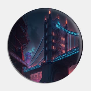 Tower Bridge Cyberpunk style Pin