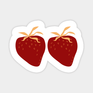 2 RED STRAWBERRY Magnet