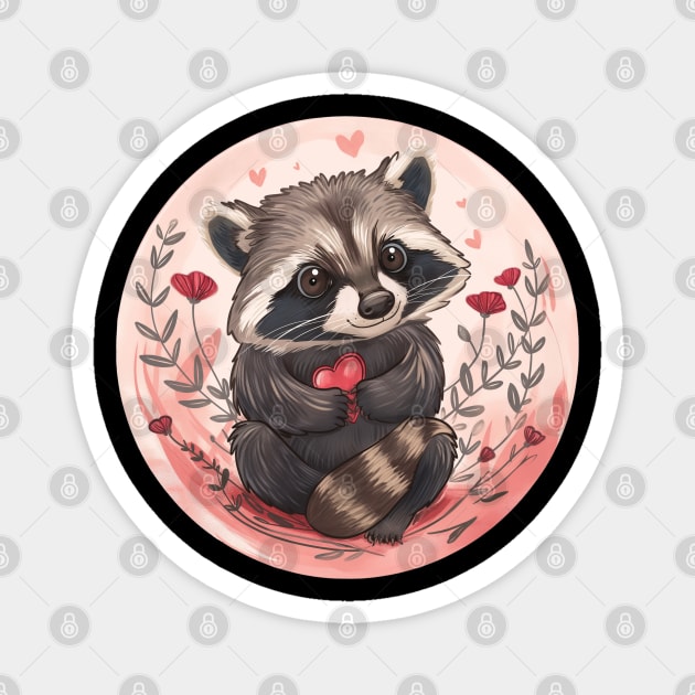 Raccoon Lover Design Magnet by Mary_Momerwids