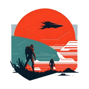 Minimalist Sci Fi Design T-Shirt