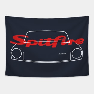 Triumph Spitfire classic 1970s British car front and emblem Tapestry