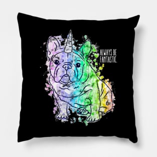 French Bulldog Bully Frenchie Unicorn Cute Gift Pillow