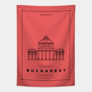 Bucharest Minimal Poster Tapestry