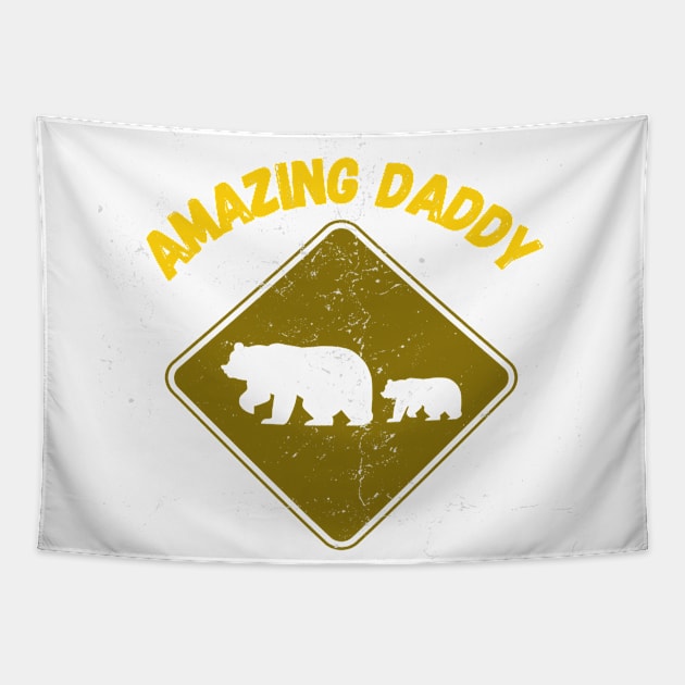 Amazing Daddy Bear Tapestry by malbajshop