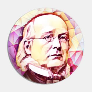 Horace Greeley Pink Portrait | Horace Greeley Artwork 13 Pin