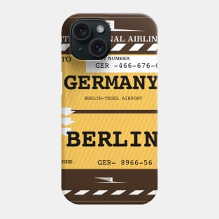 Germany Berlin travel ticket Phone Case