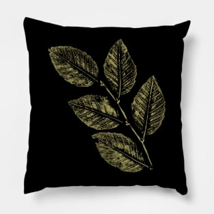 Beech Leaves Branch Pillow