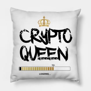 Crypto Queen Loading Pillow