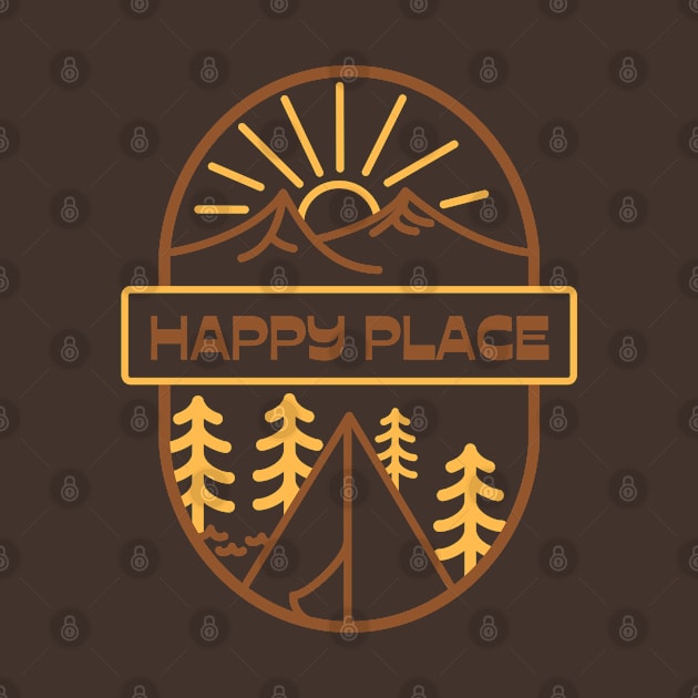 camping is a happy place by Guncleisms