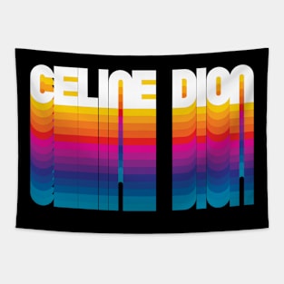 Retro Celine Proud Personalized Name Gift Retro Rainbow Style Tapestry