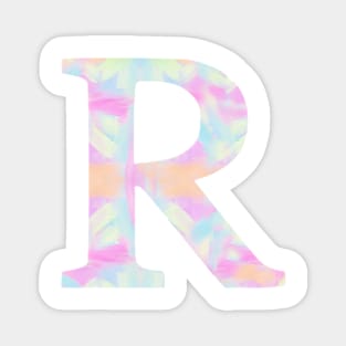 The Letter R Rainbow Design Magnet