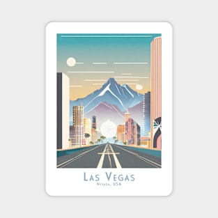 Vintage Las Vegas Skyline Magnet