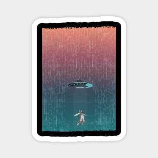 Digital Rain Space Fantasy Magnet