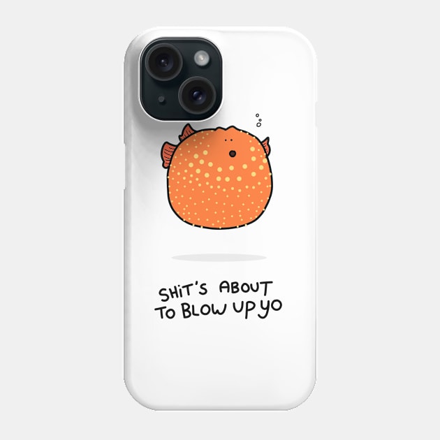 Grumpy Blowfish Phone Case by grumpyanimals