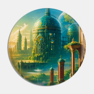 solarpunk arts district Pin