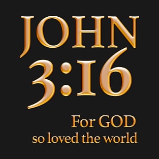 JOHN 3:16 For God so loved the world Christian Bible Verse T Shirts T-Shirt