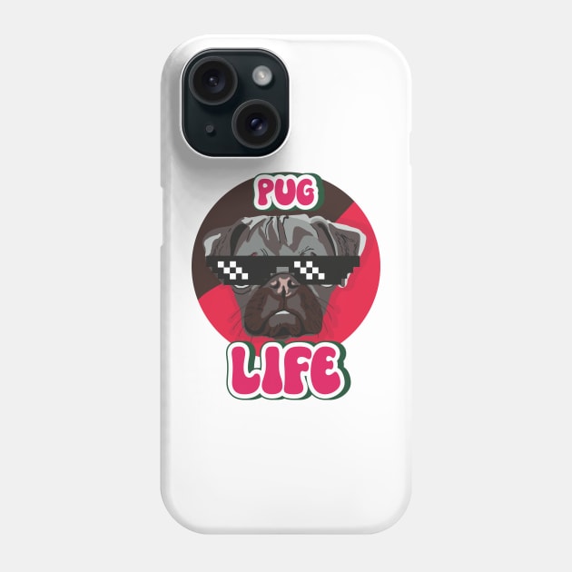 Pug life funny puppy Phone Case by HomeCoquette