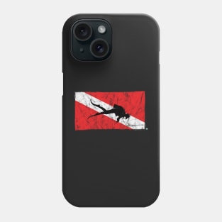 SCUBA DIVING: Flag Scuba Diving Phone Case